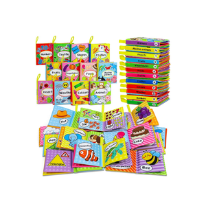 OKOOKO 12PCS Soft Baby Books, Soft Cloth Books, Bath Toys, Crinkle Washable Non-Toxic Early Education Preschool Learning Toy for Newborns Babies Infants Toddlers Kids