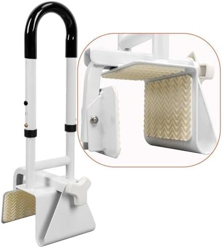 HEPO Adjustable Bathtub Grab Bars for Seniors, Bath Safety Grab Bar with Anti-Slip Cover for Elderly, Height and Width Adjustable