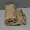 Furicher Large Waffle Bath Mat Set, Non Slip Bath Rug Set, Ultra Absorbent Bath Mats for Bathroom Decor, Extra Soft Floor Bathroom Rugs Sets 2 Piece, Washable Bath Runner Rug, Brown, 20"×47" & 16"×24"