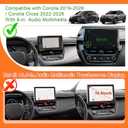 Dashboard Storage Organizer Compatible with Toyota Corolla 2019-2025 2026/ Corolla Cross 2022-2026 Accessories, Fit 8-in. Audio Multimedia Interior Insert Center Console Dash Mounted Holders