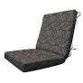 ESSENTIALS Outdoor Essentials Dining Chair Cushion, 20 x 41, Zaire Black Cushion for Patio Furniture