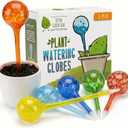 Little Green Leaf Automatic Plant Watering Globes Self Watering Planter Inserts (Set of 6) | Hands Free Multicolor Glass Bulbs | Planter Spikes to Support Indoor & Outdoor Plant Health (350ml)