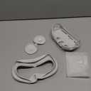 Silicone Cover Set Compatible with Meta Oculus/Quest 3, VR Accessories Protective Cover Includes Controller Grips, Front Shell Headset Cover and Face Cover, Not Fit Quest 3S (White)