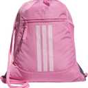 adidas Alliance Sackpack  Drawstring Backpack for Sports, Small Gym Bag (One Size, Tropic Bloom/Clear Pink/3)