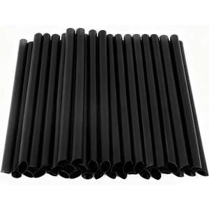 100 PCS Boba StrawsIndividually Wrapped Straws for Smoothiestraws disposable Milkshake, Bubble Tea & Thick DrinksBlack