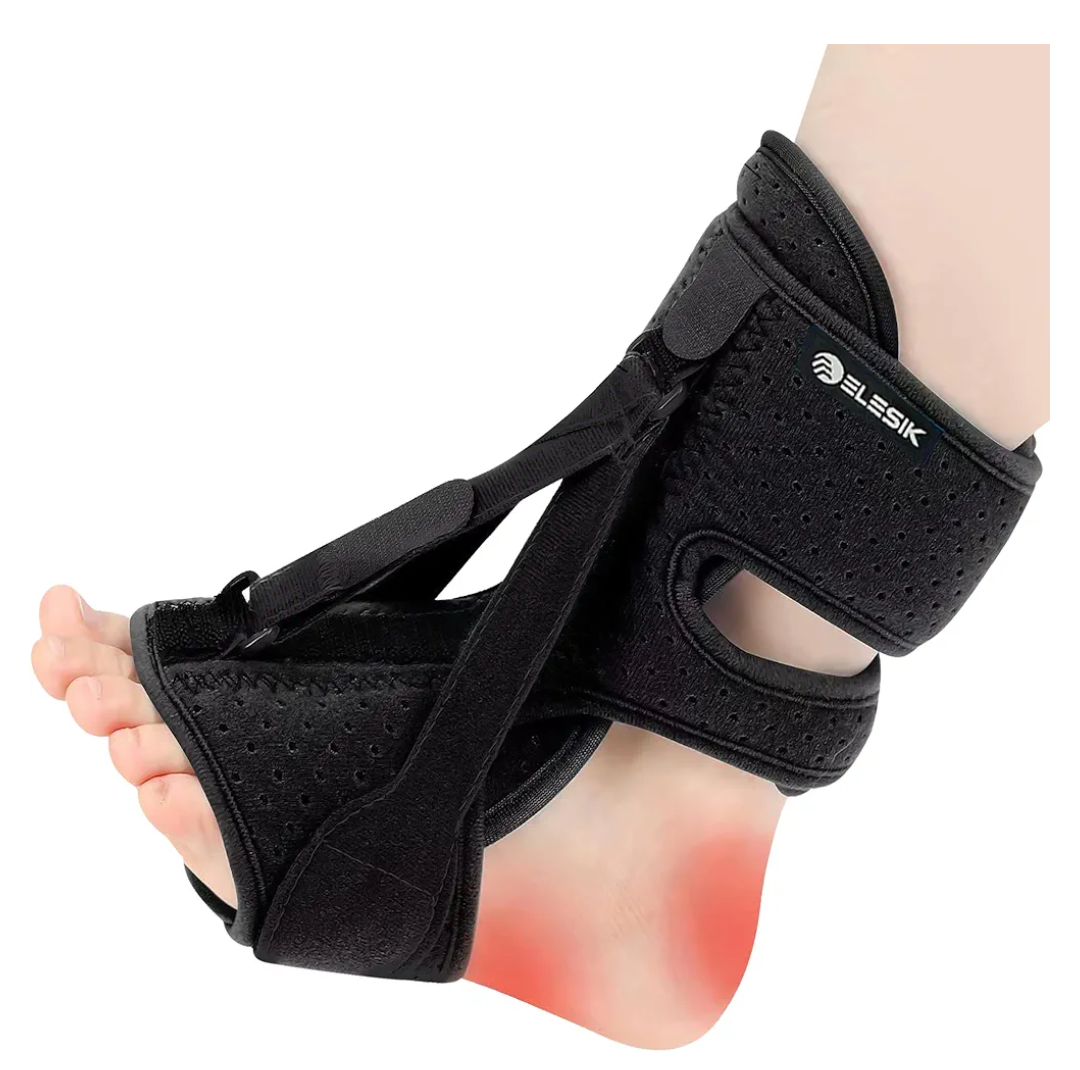 Plantar Fasciitis Night Splint and Brace, Upgraded Planters Facetious Relief, Foot Drop and Achilles Tendonitis Relief Brace. Night Splint for Plantar Fasciitis Women and Men, Black