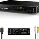HD Blu-Ray Disc Player for TV with HDMI and AV Cables, 1080P, Built-in PAL NTSC, Coaxial Output, USB Input (Black)