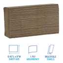 Boardwalk Multifold Disposable Bathroom Paper Hand Towels, 1-Ply, 9 x 9.45, 250 Towels/Pack, 16 Packs/Carton, Natural