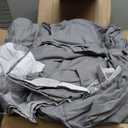 Dobuyly Grey Comforter Set King 7 Piece Bed in a Bag, Gray Floral Printed on White Comforter Set with Sheets, Soft Microfiber Botanical Farmhouse Bedding Set for All Season