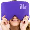 Illo Wearable Pillow Sleep Mask | Soft Mulberry Silk Blend Patented Blackout Weighted Eye Mask for Women Sleeping | Her Great Birthday Gift for Mom Wife Sister Grandma Girlfriend Teacher & Friend (Violet Dream)