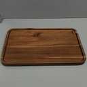 Large Wooden Serving Trays Long Party Charcuterie Boards Acacia Wood Platters Serving Cheese Board Rectangular Appetizer Snack Plates Rectangle Kitchen Dinner Platter for Food Dish Cake Dessert Tray (16" x 10" x 0.8")