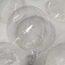 Mid Century Modern Semi Flush Mount Chandelier, Bubble Glass Ceiling Light, 16in