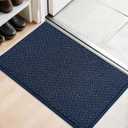 COSY HOMEER-Door-Mat 20" x 32" Non Slip Absorbent Entryway Rugs Dirt Trapper Doormats Washable Entrance Mats Low Pile Welcome Floor Mat for Front Back Door and Entry Mats,Navy Blue