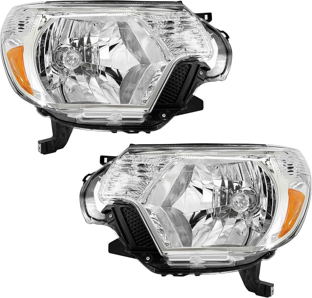Headlight Assembly Pair for 2012 2013 2014 2015 Toyota Tacoma Car Front Headlamp Assembly Replacement (without Bulbs)