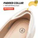 BABUDOG Women's Black Flats Shoes,White Dress Shoes for Women,Crimping Faux Suede Ballet Flats Comfortable