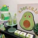 3 x Avocado Birthday Party Decorations Supplies Glitter Avocado Cake Topper Let's Avocado for Avocado Baby Shower Birthday Party Supplies