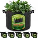 Songrey 10-Pack 5 Gallon Grow Bags, Thickened Nonwoven Fabric Pots with Handles, Heavy Duty Garden Planter for Tomato, Vegetables and Flower