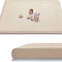RONGFA Baby Play Mat for Floor,1.3" Thick Elasti-Foam Playpen Mat for Tummy Time, Easy Care with Non-Slip Cushioned for Infant,Kids and Toddler Crawling