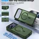 Magnetic for iPhone 17 Pro Case, [Anti-Slip] [Military-Grade Drop Protection] [Camera Protection] Skin-Friendly Slim Matte Shockproof Protective for iPhone 17 Pro Phone Case, Forest Green