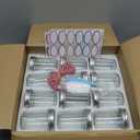 Mason Jars 8 oz with Lids and Bands, 24 Pack Regular Mouth Half Pint Canning Jars, Small Mason Jars for Jam Jelly Honey DIY Projects, 48 Labels, Brush & String Included