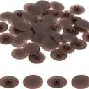 uxcell 160PCS Screw Cap Covers, 17mm Waterproof Plastic Screw Decorative Caps for Phillips Cam Lock Nuts Self-Tapping Screws, Dark Coffee
