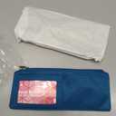 Big Skinny Women's Executive Leather Bi-Fold Checkbook Slim Wallet, Holds Up to 40 Cards, Blue