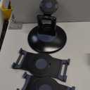 Premium 360 Rotating Tablet Stand for Desk  Adjustable Tablet Holder for 7.9 to 13 Devices, Swivel Weighted Base, Sturdy Black Metal iPad Stand for Office, Home, and Retail Display