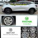 18 inch Hubcap Wheel Skins Cover for 2019-2022 Chevy Blazer L & LT, ABS Plastic Rim Covers (Set of 4) for 19-22 Chevy Blazer Alloy Wheel - 18in, Glossy Black