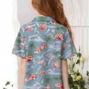 SSLR Big Girls Hawaiian Shirt Beach Tropical Summer Casual Short Sleeve Button Down Shirt,XL