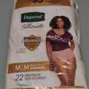 Depend Silhouette Adult Diapers, Incontinence & Postpartum Bladder Leak Underwear for Women, Maximum Absorbency, Medium, Pink, 22 Count