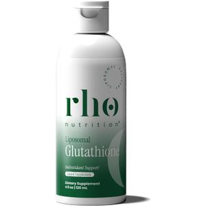 Rho Nutrition Liposomal Glutathione - Ultra High Absorption Liquid Glutathione Supplement - Supports Natural Detoxification, Immune System, Skin Health, Mental Clarity & Overall Well-Being (4 Fl Oz (Pack of 1)) (Best By: 01/2028)