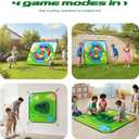 58" x 58" Battle Golf Chipping Game - 2-in-1 Sticky Golf Game Set, Large Chipping Mat with Golf Clubs, 20 Sticky Balls for Chipping Practice - Fun Family Party Game for Indoor and Outdoor Use