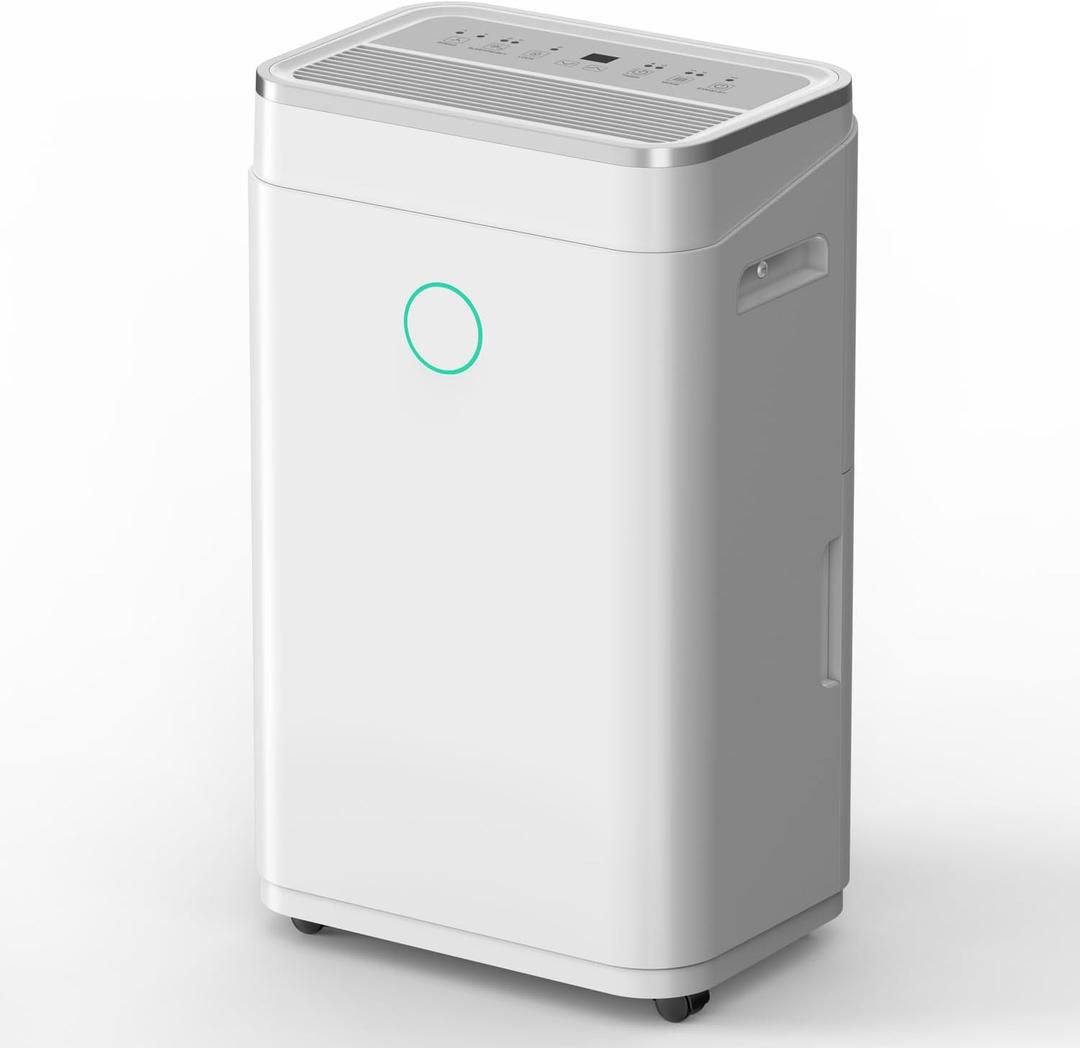 50 Pint 4500 Sq.Ft Home Dehumidifiers, 1.7 Gallon Tank Dehumidifier for Basement with Drain Hose, Auto/Quiet Sleep/Dry Mode