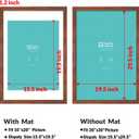 LaVie Home 20 x 30 Picture Frame Brown Poster Frame,Display Pictures 18x24 with Mat or 20x30 Without Mat, Stable and Sturdy Frame and Polished Plexiglass, Suitable for wall decoration1 Pack