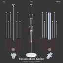 Balloon Column Kit for Floor-Balloon Columns with Stand, Base and Pole,Balloon Tower Backdrop Decoration for Wedding, Baby Shower, Birthday Party, or Bachelorette Parties (WHITE)