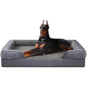 INVENHO Orthopedic Extra Large Dog Bed, XXL Waterproof Dog Sofa, Egg-Crate Foam Couch with Washable Removable Cover, Waterproof Lining and Nonskid Bottom