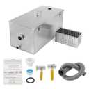 BEAMNOVA Commercial 25LB Grease Trap 13 Gallons Per Minute, Top Inlet for Restaurant Kitchen Tools