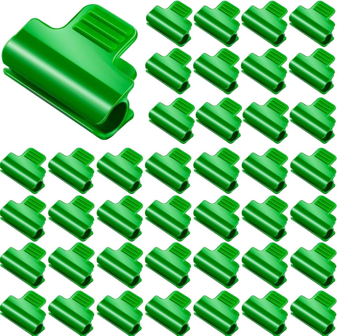 Patelai Greenhouse Clamps Film Row Cover Netting Tunnel Hoop Clip Frame Shading Net Rod Clip Greenhouse Film Clamps for Season Plant Extension Support (80 Pieces, 11 mm)