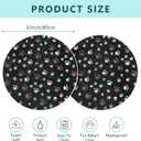2 Pack 32" Round Whelping Pads for Dogs Washable Pee Pads for Dog Waterproof Pee Pads Black Reusable Puppy Pads Pet Training Pads Absorbent Floor and Bed Mat Fleece Pee Pad for Potty