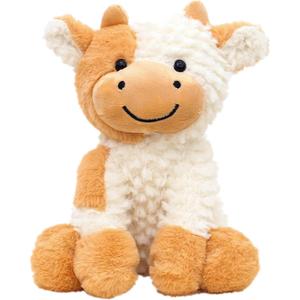 Cow Stuffed Animals, 9 inch Cute Plush Toy Doll for Kids Boys Girls Women (Brown)