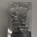 Set of 12 hotel-quality shower curtain hooks with a silver chrome finish
