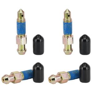 4 PCS Speed Bleeder, Bleeder Valve, Brake Bleeder Screws, Quick Bleeders with Dust Caps, M7x1.0-34.5mm, H9411-4, 105400, 639570