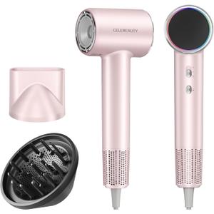 Hair Dryer Blow Dryer with Magnetic Diffuser & Nozzle, 110000 RPM Brushless Motor Ionic Hairdryer for Fast Drying & Frizz Control, Lightweight Low Noise Blowdryer for Home Travel Salon, All Hair Types