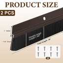 Gisafai 2 Pcs Aluminum Door Sweep, 36 Inches, Brown