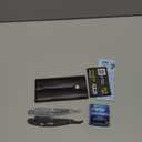 Straight Razors For Men 100 GTEX Barber Razor Blades - 2 Professional Single Blade Razors for Men Navajas Para Barbero Straight Edge Razor Barber Beard Razor Shavette Shaving Razor Kit (Silver and Black)