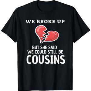 Funny Redneck White Trash We Broke Up Costume Premium T-Shirt (Black, L)