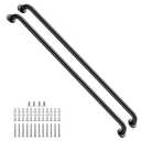 ZUEXT 2 Pack 48 Inch Extra Long Black Bathroom Grab Bars, 1.25" Diameter