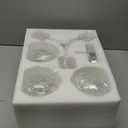 3-Light Semi Flush Mount Ceiling Light, Modern Light Fixtures Ceiling Mount with Globe Clear Glass Shade, Brushed Nickel Light Fixtures for Kitchen Entryway Hallway Bedroom, SM195-BN-3