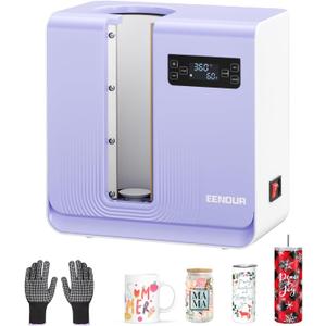 EENOUR Auto Tumbler Heat Press Machine, Automatic Rotating Tumbler Press, Pressure Setting Mug Press for Seamless Print, Even Heating Cup Press, for 11-32oz Sublimation Tumblers, Mugs, Glasses