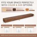 G GOOD GAIN 66'' Fireplace Mantel, 5'' Pine Wood Floating Shelf, DarkWalnut